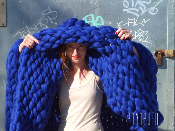 Nordic Thick Wool Hand-woven Blanket