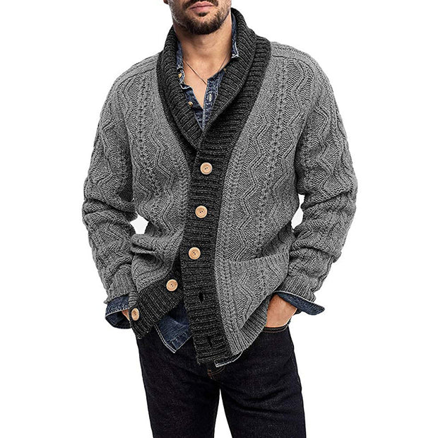 Lapel Knit European And American Amazon Sweater Men