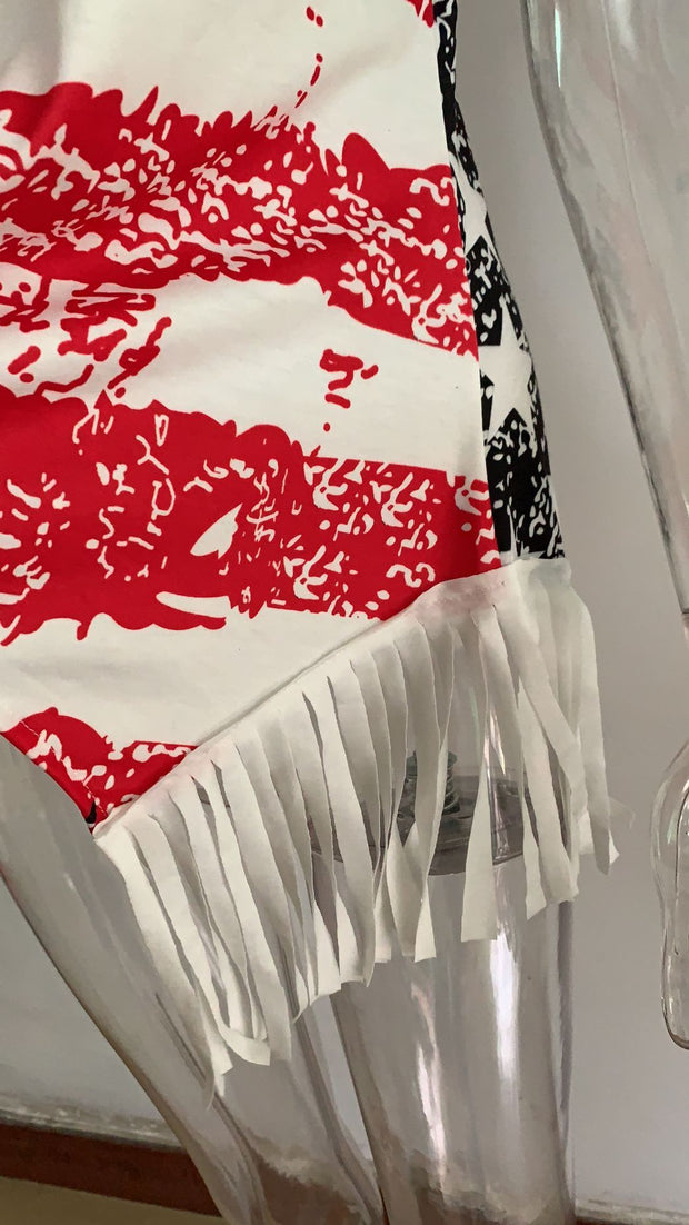 National flag print vest