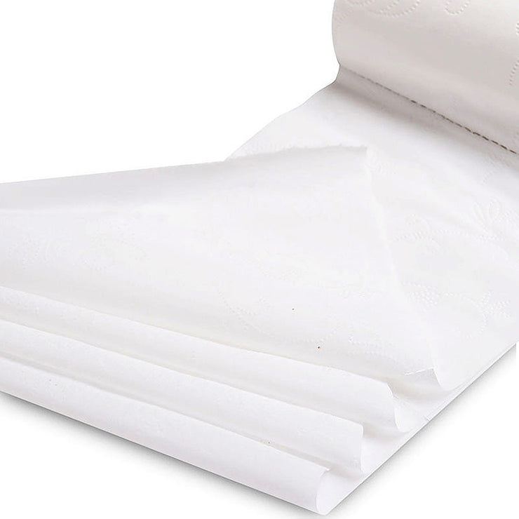 White toilet paper for household use