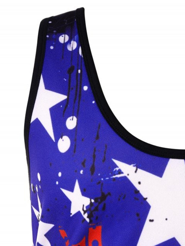 National flag print vest