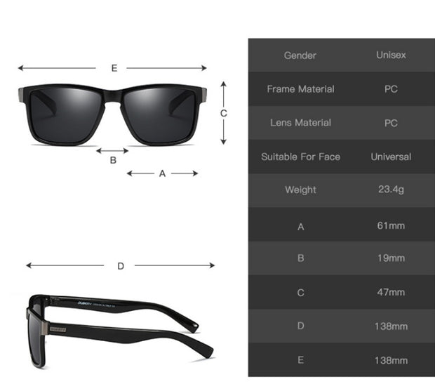 DUBERY Brand Design Polarized Sunglasses Men Driver Tints Male Vintage Sun Glasses For Men Spool Mirror Summer UV400 Oculos