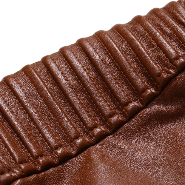 Large size motorcycle leather jacket