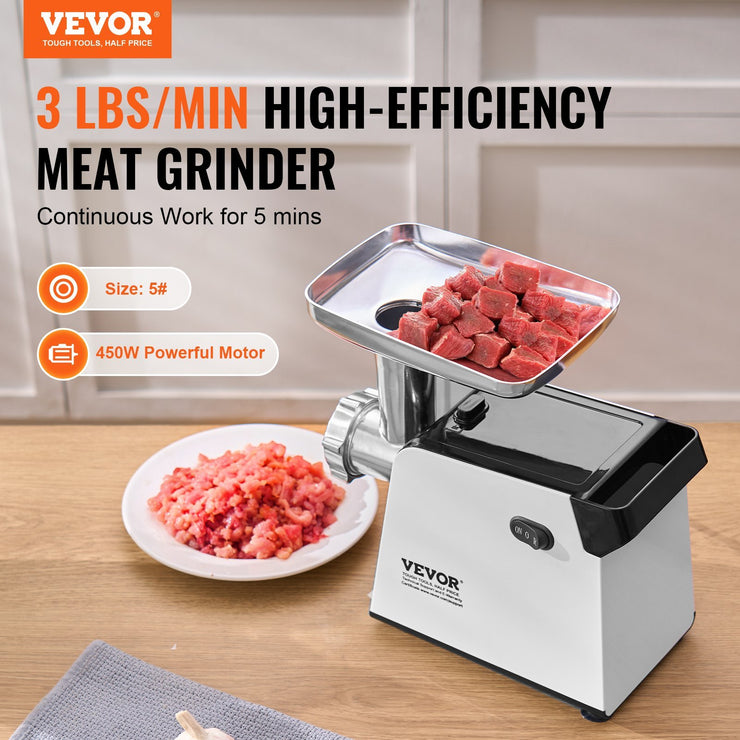 Electric Meat Grinder 3 Lbs Min Sausage Stuffer Maker For Home Kitchen