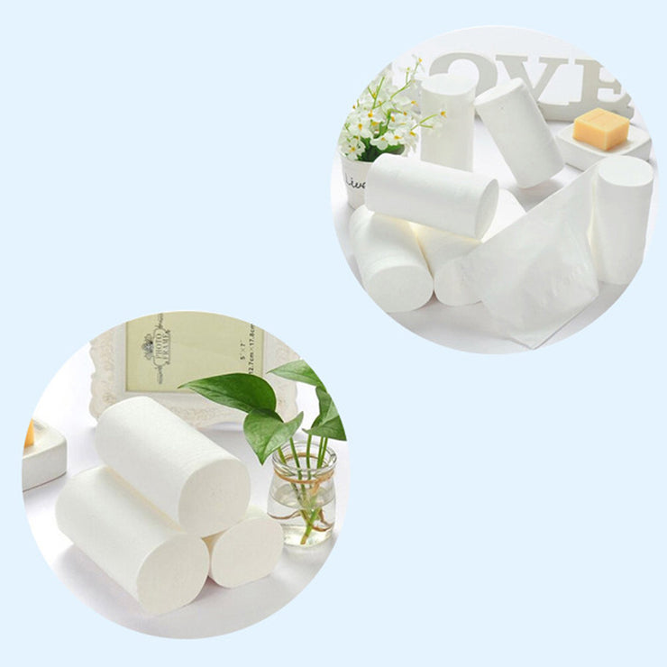 White toilet paper for household use