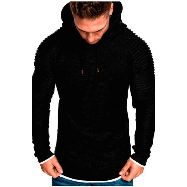 Men'sRround Neck Slim Hooded Long Sleeves