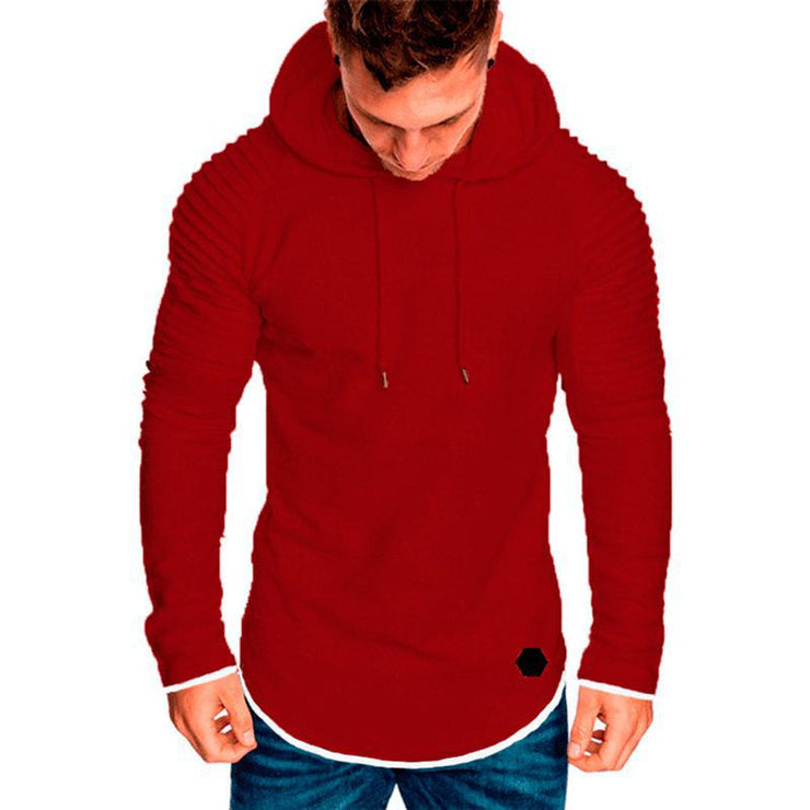 Men'sRround Neck Slim Hooded Long Sleeves
