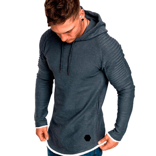 Men'sRround Neck Slim Hooded Long Sleeves