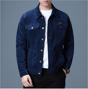 Deng Grass Fleece Jacket Male Youth Tooling Jacket Spring And Autumn Corduroy Fashion Corduroy Jacket Heart