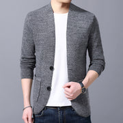 Men's Stand Collar Sweater Pocket Jacket Men's Autumn Knitted Cardigan