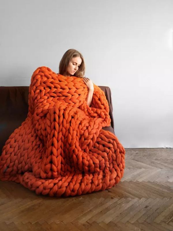 Wool Hand-woven Blanket Super Thick Thread
