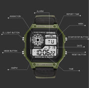 Retro Electronic Watch Luminous Waterproof Sports Men's Watches