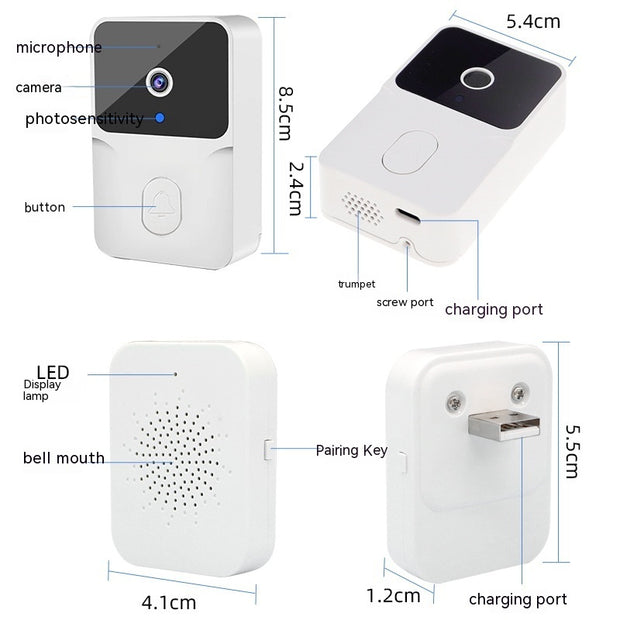 Wireless Remote Video Doorbell  For Home Monitoring
