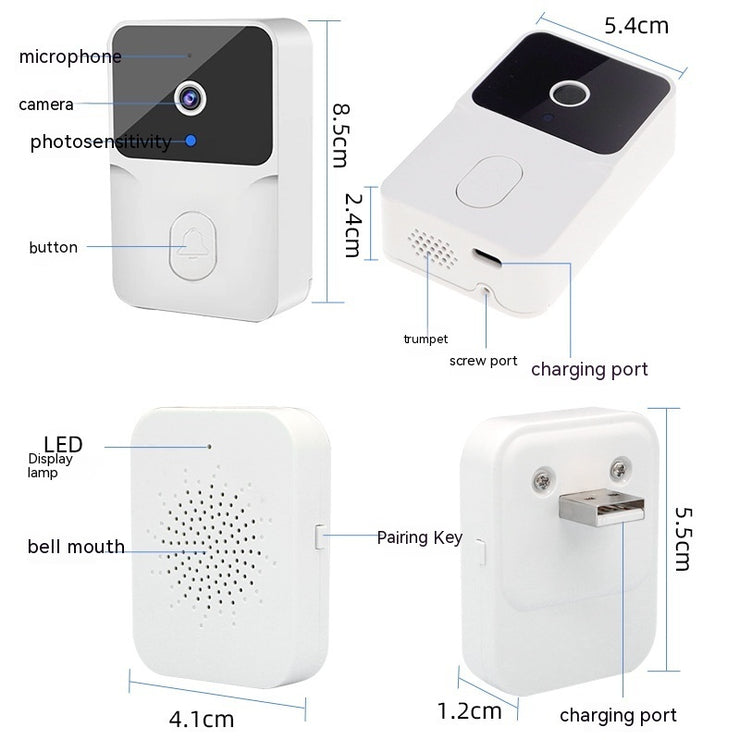 Wireless Remote Video Doorbell  For Home Monitoring