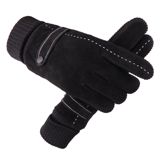 Velvet touch screen windproof gloves