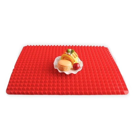 Non Stick Silicone Pyramid Cooking Mat Baking Mat With Grid Versatile Oven BBQ Cooking Mat Heat Resistant Mat Kitchen Tools Kitchen Gadgets