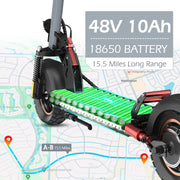 Electric Scooter Motor Power 250W Battery Capacity 48V 10Ah Tire Size 10inches Max Speed 25KM