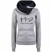 Lapel Graphic Print Hooded Personalized Sweater Bottoming Shirt