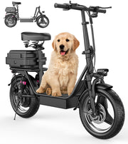 ASKGO Electric Scooter Adults, 500W Motor, 20mph Speed 30Miles Long Range Electric Scooter With Seat, Dual Disc Brakes, 48V 15AH E Scooter For Commuter, Travel