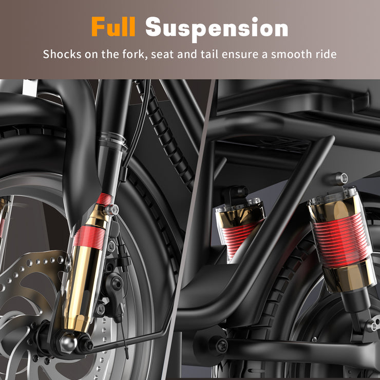 ASKGO Electric Scooter Adults, 500W Motor, 20mph Speed 30Miles Long Range Electric Scooter With Seat, Dual Disc Brakes, 48V 15AH E Scooter For Commuter, Travel