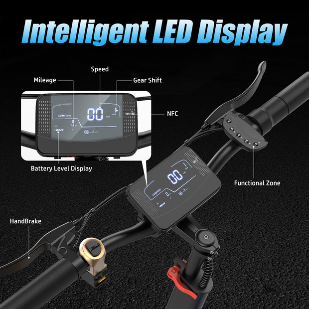 ASKGO K6 Pro Electric Scooter, 2000W Dual Motor, 11in Off Road Tires, 45mph 40Miles Range, Dual Disc Brake, 48V 15Ah Fast E Scooter For Adults Commuter, Outdoor