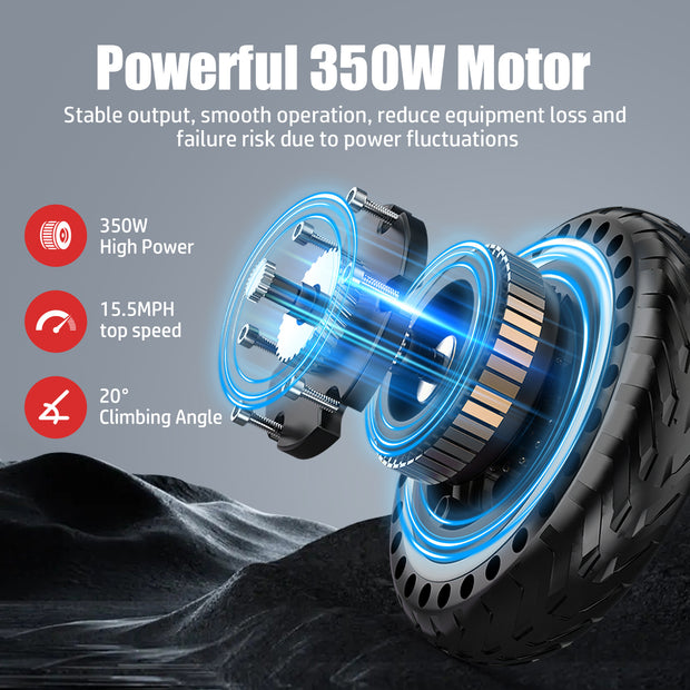 ASKGO Electric Scooter For Adults, 350W Motor, 21Miles Range, 19 Mph, 8.5in Tires, Folding Commuter E Scooter With Dual Suspension And Braking System