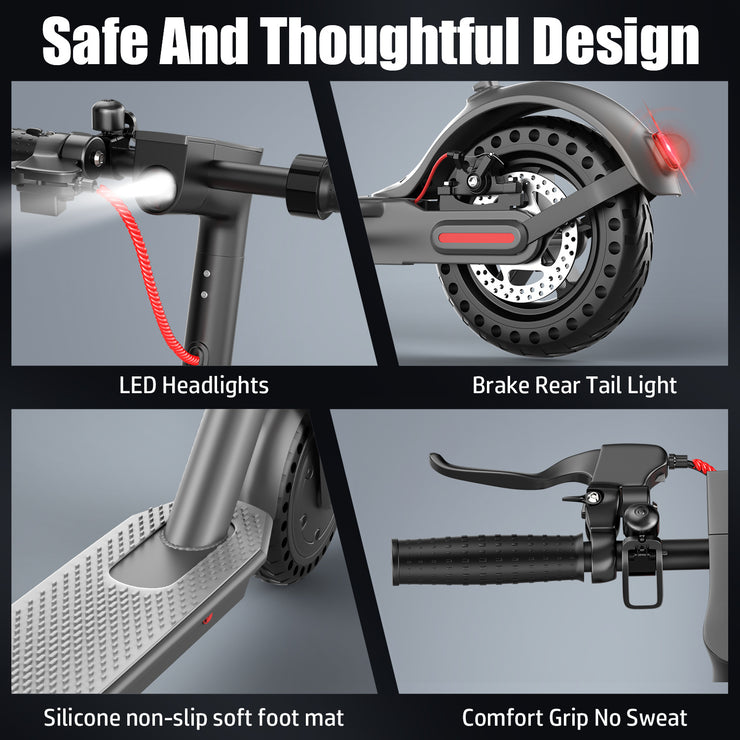 ASKGO Electric Scooter For Adults, 350W Motor, 21Miles Range, 19 Mph, 8.5in Tires, Folding Commuter E Scooter With Dual Suspension And Braking System