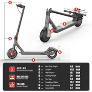 ASKGO Electric Scooter For Adults, 350W Motor, 21Miles Range, 19 Mph, 8.5in Tires, Folding Commuter E Scooter With Dual Suspension And Braking System