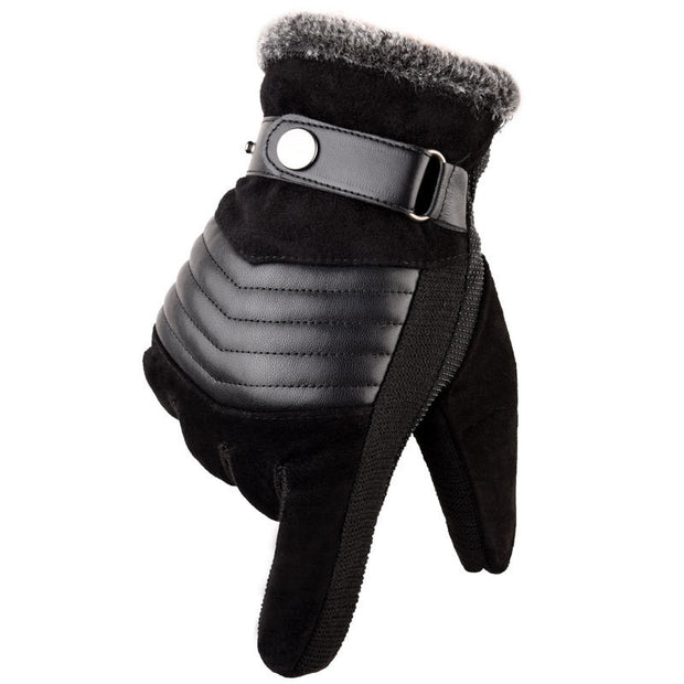 Velvet touch screen windproof gloves