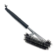 Three-head Stainless Steel Barbecue Cleaning Brush Barbecue Brush Wire Brush BBQ Tools
