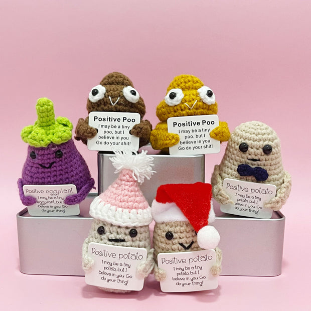 New Cute Positive Energy Emotional Cucumber Pickle Doll Knitting