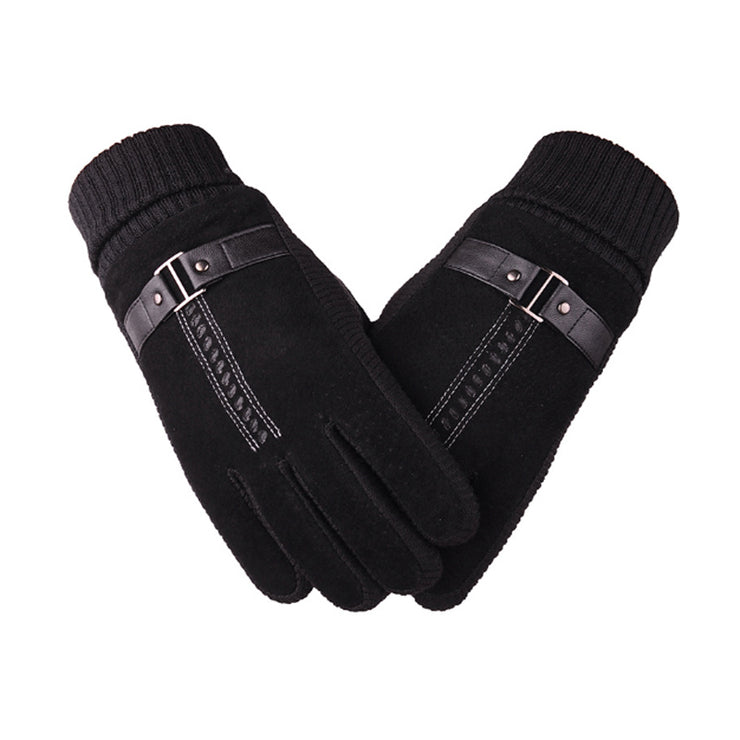 Velvet touch screen windproof gloves