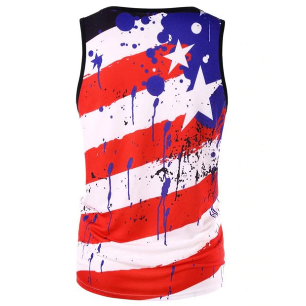 National flag print vest