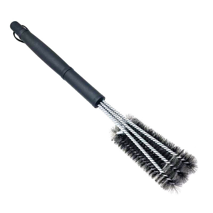 Three-head Stainless Steel Barbecue Cleaning Brush Barbecue Brush Wire Brush BBQ Tools