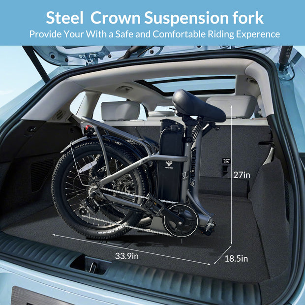 C20Ebike,250W Motor,36V18Ah Battery,20 Inches,Maximum Speed 25KM