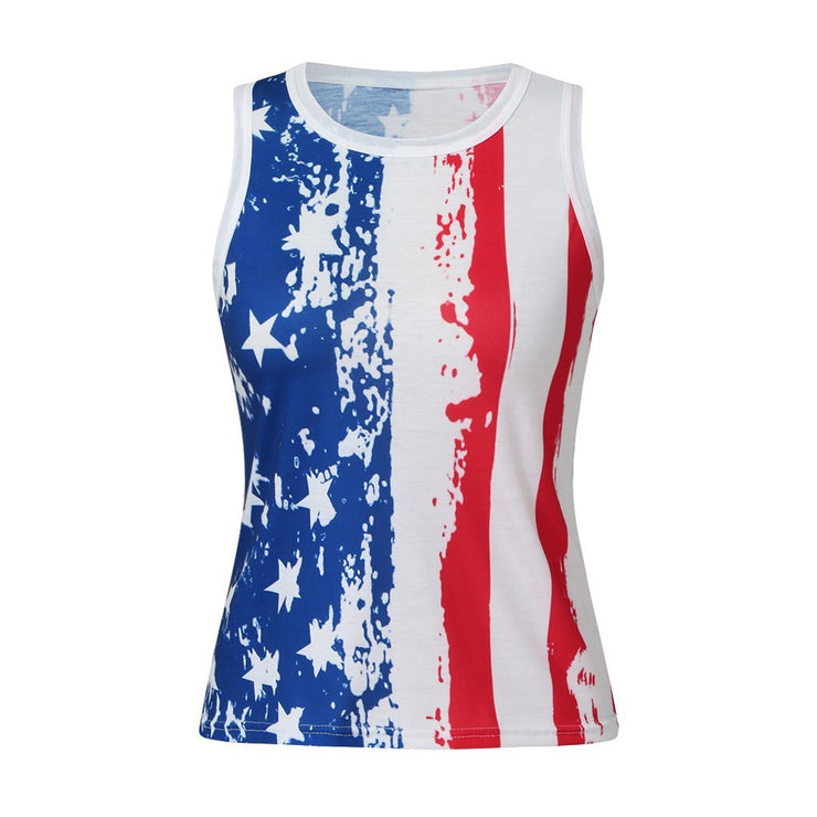 National flag print vest