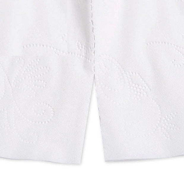 White toilet paper for household use