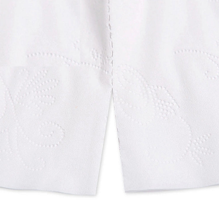 White toilet paper for household use