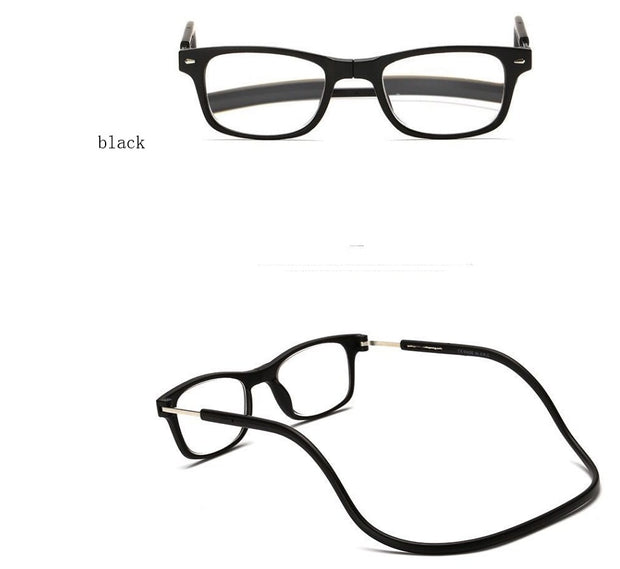Portable Magnetic Absorption Hang Neck Reading Glasses Men Magnet Reading Glasses Women Diopter Glasses