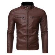 Large size motorcycle leather jacket