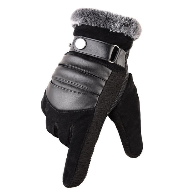 Velvet touch screen windproof gloves