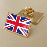 Flag Crystal Epoxy Badge Brooch