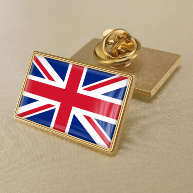 Flag Crystal Epoxy Badge Brooch