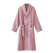 Nightgown Cardigan Lapel Over-the-knee Home Nightdress Four Seasons Thin Men And Women Couple Hotel Hot Spring Robe