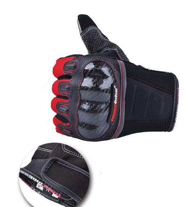 All-finger Mobile Phone Touch Screen Knight Carbon Fiber Drop-resistant Gloves