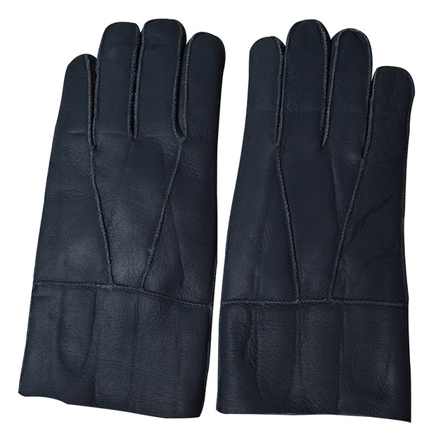 Men's Winter Sheepskin Wool Gloves For Warmth And Wind Protection