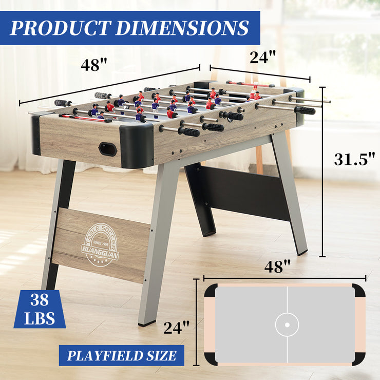 48 Inch Full Size Foosball Table For Kids And Adults