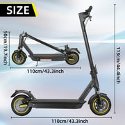 W4MAX 10 Inch Electric Scooter With App Function, With Mobile Phone Holder And Anti-Theft Protection, Foldable E Scooter, Maximum Load 130 Kg