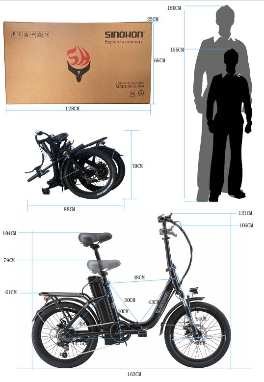 C20Ebike,250W Motor,36V18Ah Battery,20 Inches,Maximum Speed 25KM