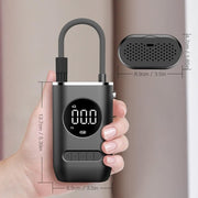 Tire Inflator Portable Air Compressor,Portable Electric Inflator 150PSI Cordless Electric Ball Inflator Rechargeable Bicycle Air  Inflator With Digital LED Display